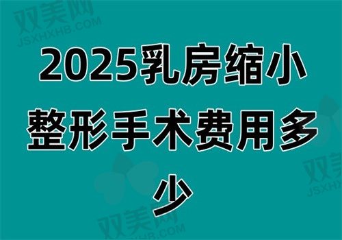 2025乳房缩小整形手术费用多少？公立医院20000-50000元，私立医院6万+含专家费