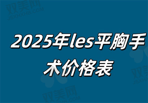 2025年les平胸手术价格表