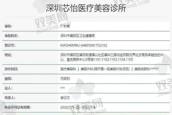 【深圳芯怡医疗美容诊所擅长什么项目】